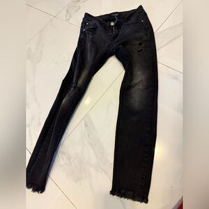 Wax jeans black ripped jeans #5